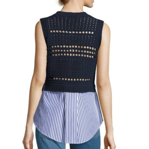 VERONICA BEARD South Beach
Combo Navy Sleeveless Knit
Sweater Size M $295 - Picture 3 of 6